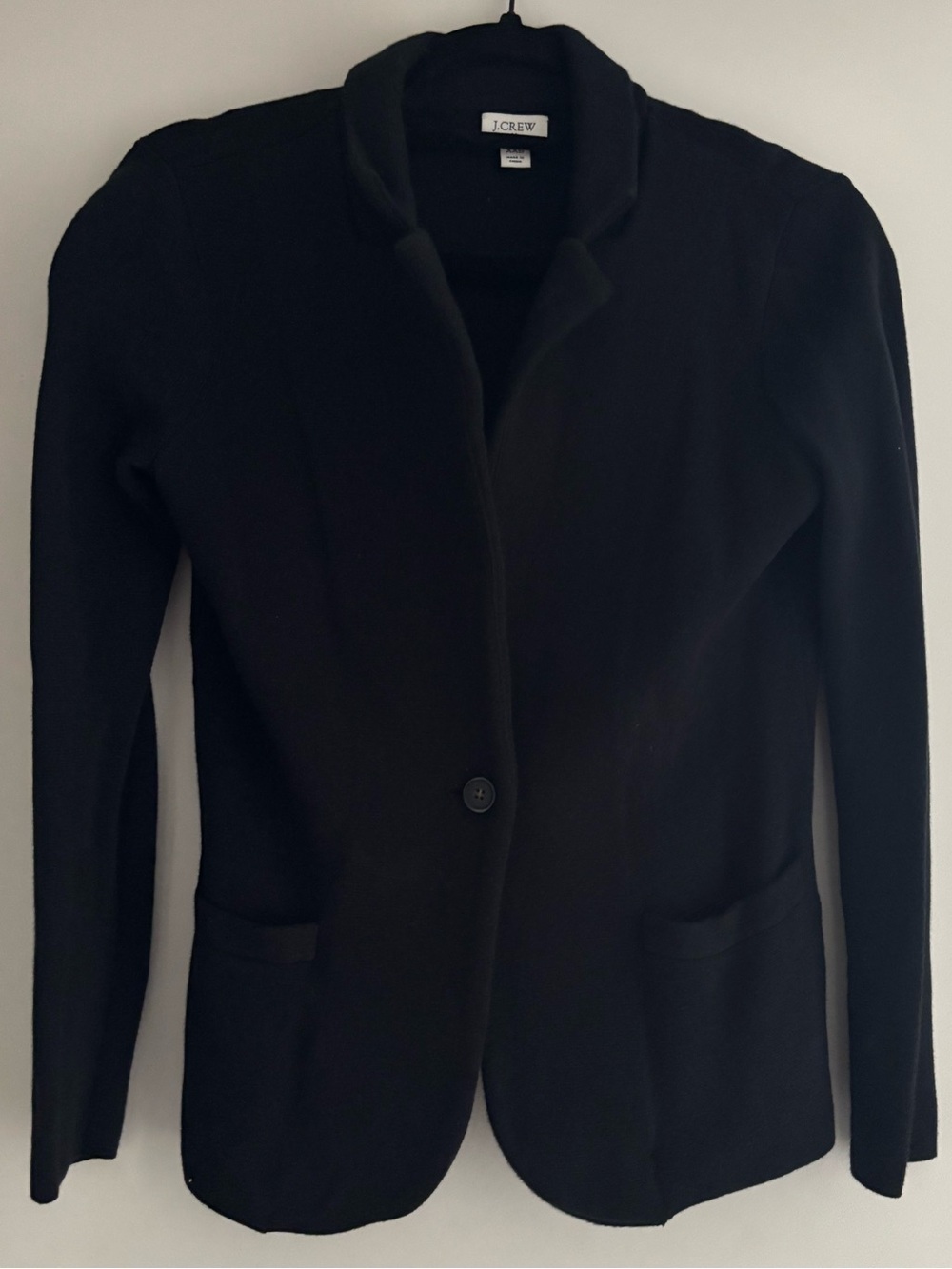 J. Crew Black Single-Button Ponte Blazer